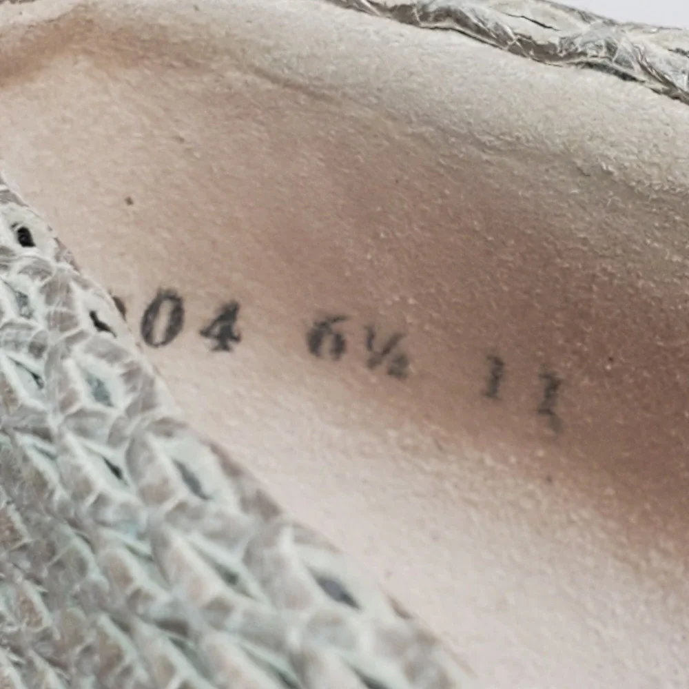 Paul Green Woven Leather Espadrille Flats Made in‎ Austria 6.5 Resort-Ready